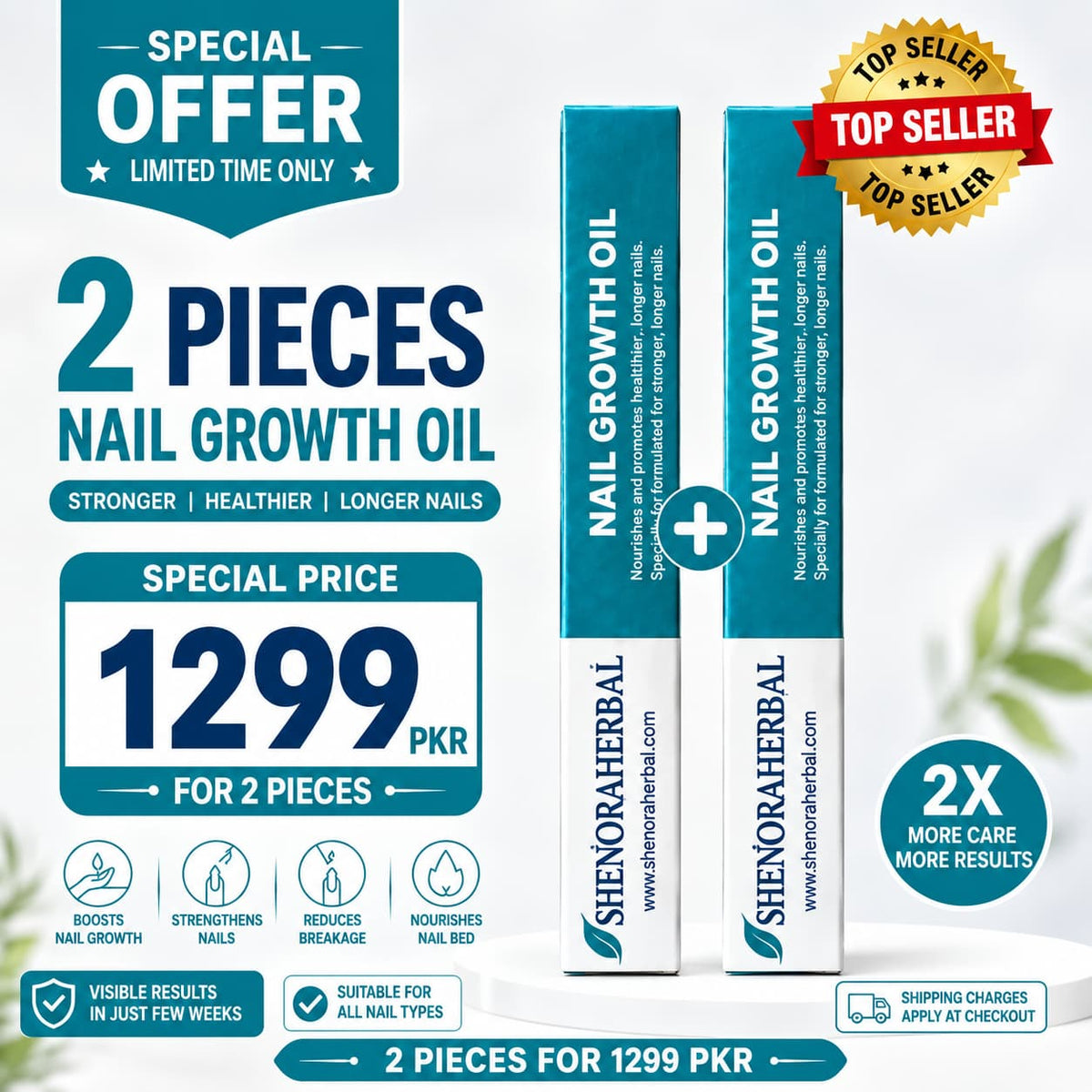 Shenora Herbal Nail Growth Oil – Longer, Stronger Nails in 14 Days